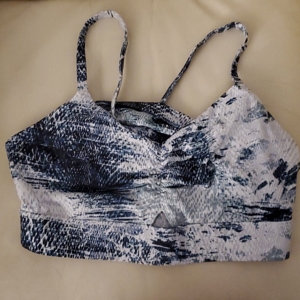Fabletics snakeskin medium/low impact bra